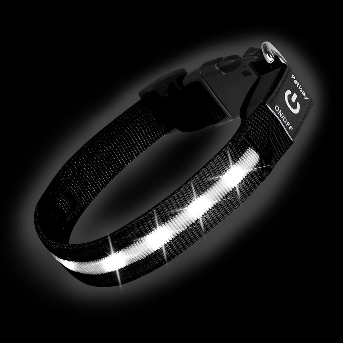 Super Bright LED Dog Collar, Waterproof Light up Collars(Green, Medium)