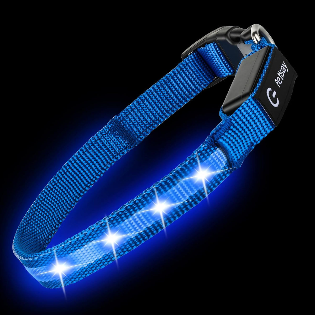 Super Bright LED Dog Collar, Waterproof Light up Collars(Green, Medium)