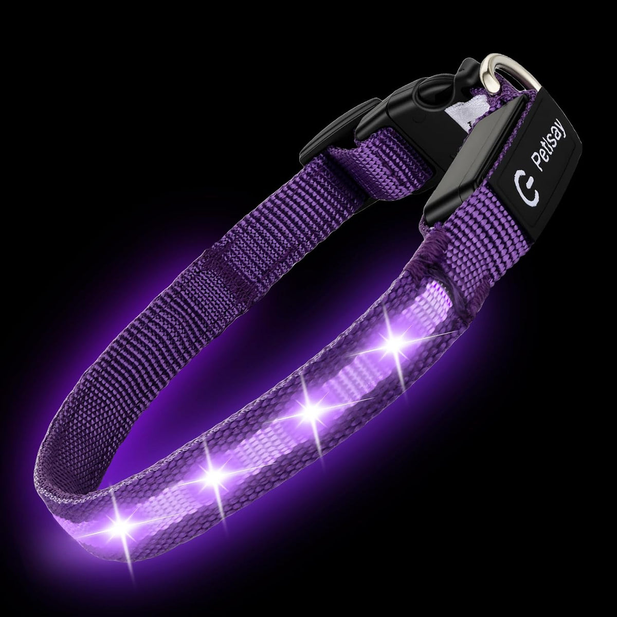 Super Bright LED Dog Collar, Waterproof Light up Collars(Green, Medium)