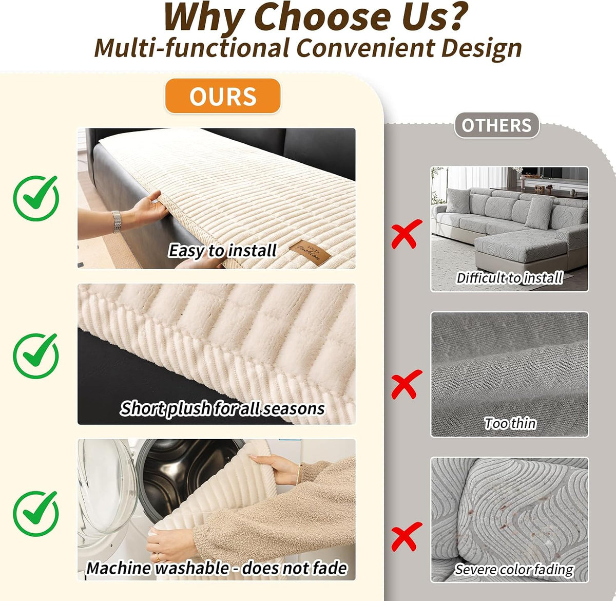Flannel Non Slip Couch Covers for Dogs, 28”x71” Pet Sofa Protector