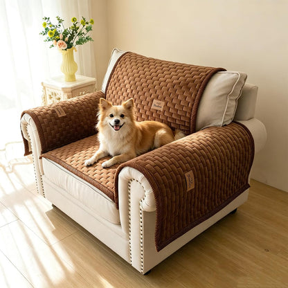 Flannel Non Slip Couch Covers for Dogs, 28”x71” Pet Sofa Protector