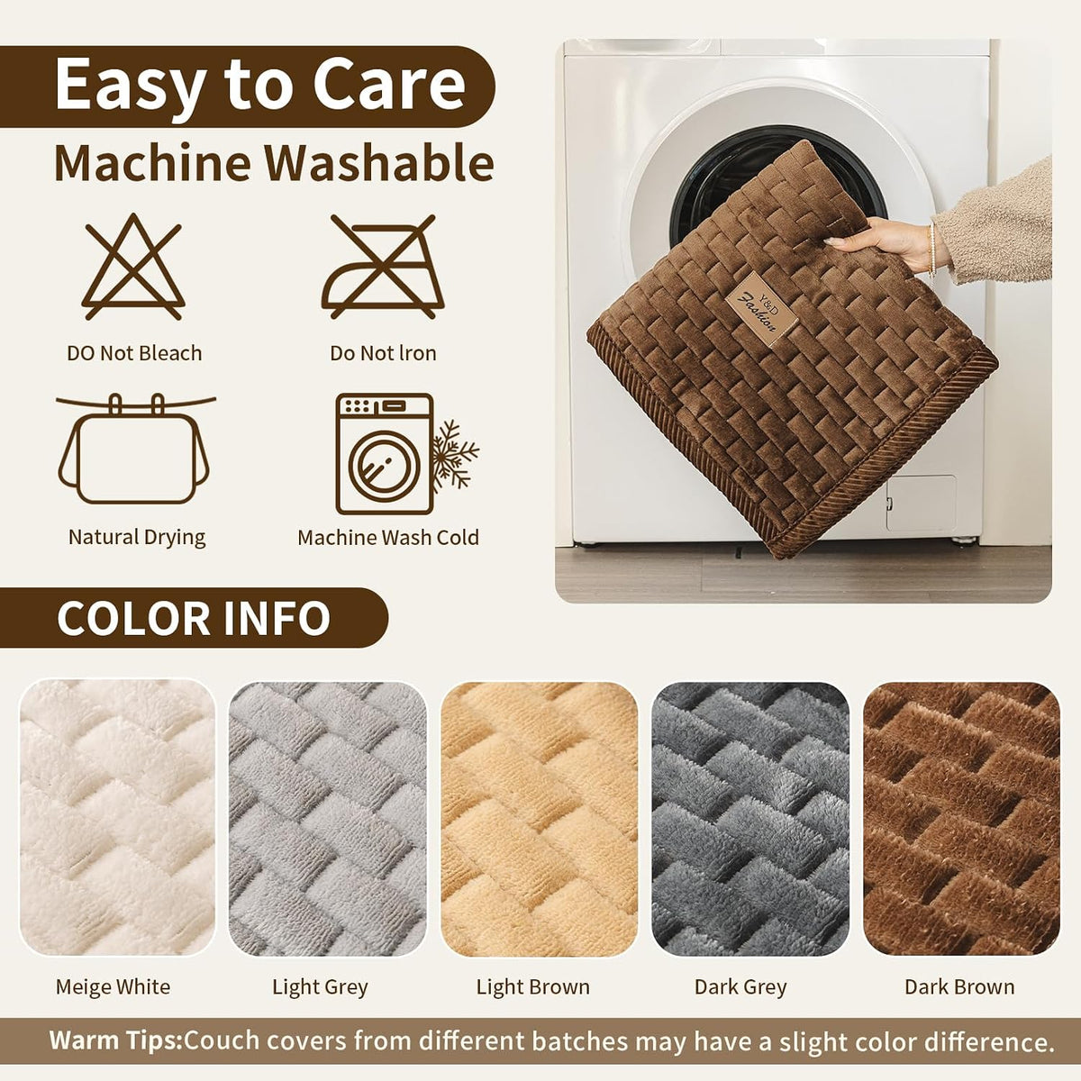 Flannel Non Slip Couch Covers for Dogs, 28”x71” Pet Sofa Protector