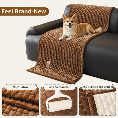 Flannel Non Slip Couch Covers for Dogs, 28”x71” Pet Sofa Protector