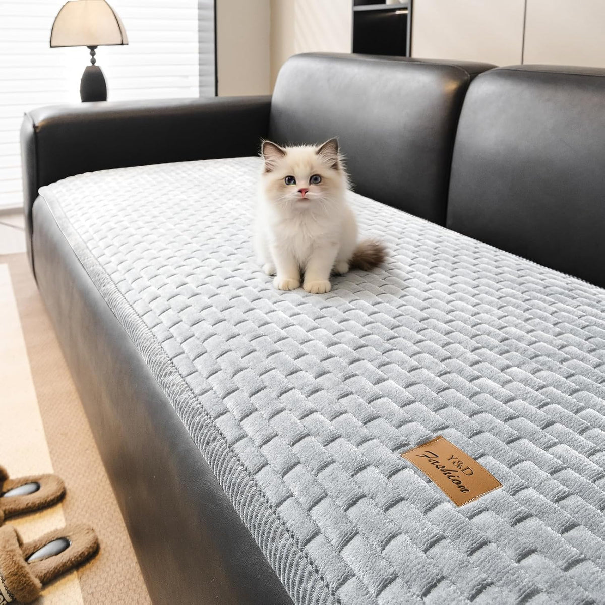 Flannel Non Slip Couch Covers for Dogs, 28”x71” Pet Sofa Protector