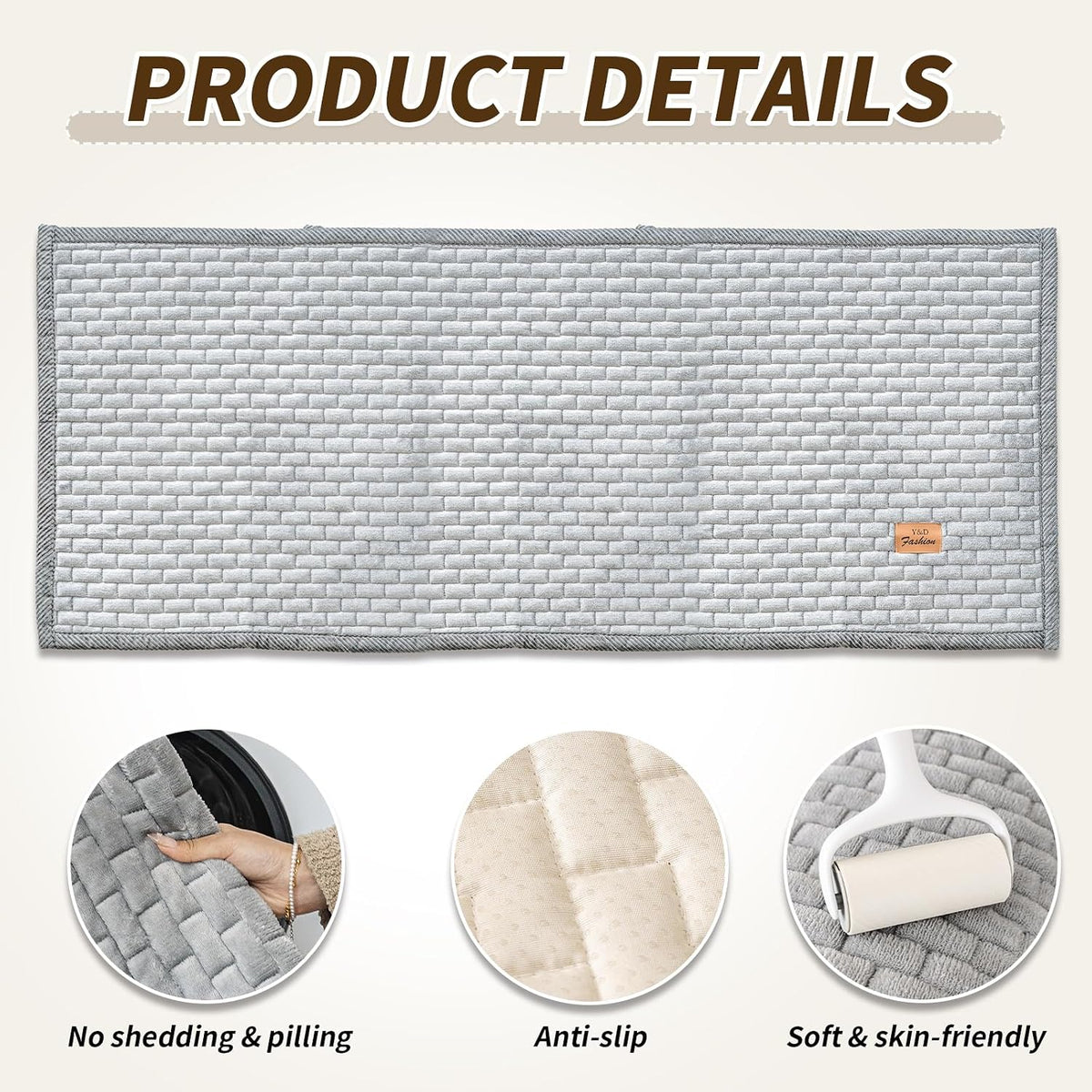 Flannel Non Slip Couch Covers for Dogs, 28”x71” Pet Sofa Protector