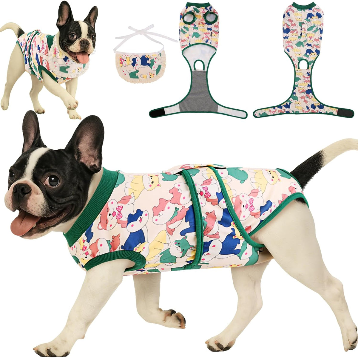 Surgery Recovery Suit for Female Male Dog, Soft Onesie After Spay Neuter, S