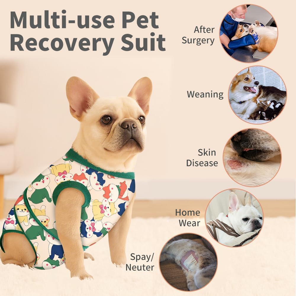 Surgery Recovery Suit for Female Male Dog, Soft Onesie After Spay Neuter, S