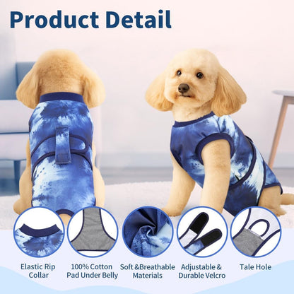 Surgery Recovery Suit for Female Male Dog, Soft Onesie After Spay Neuter, S