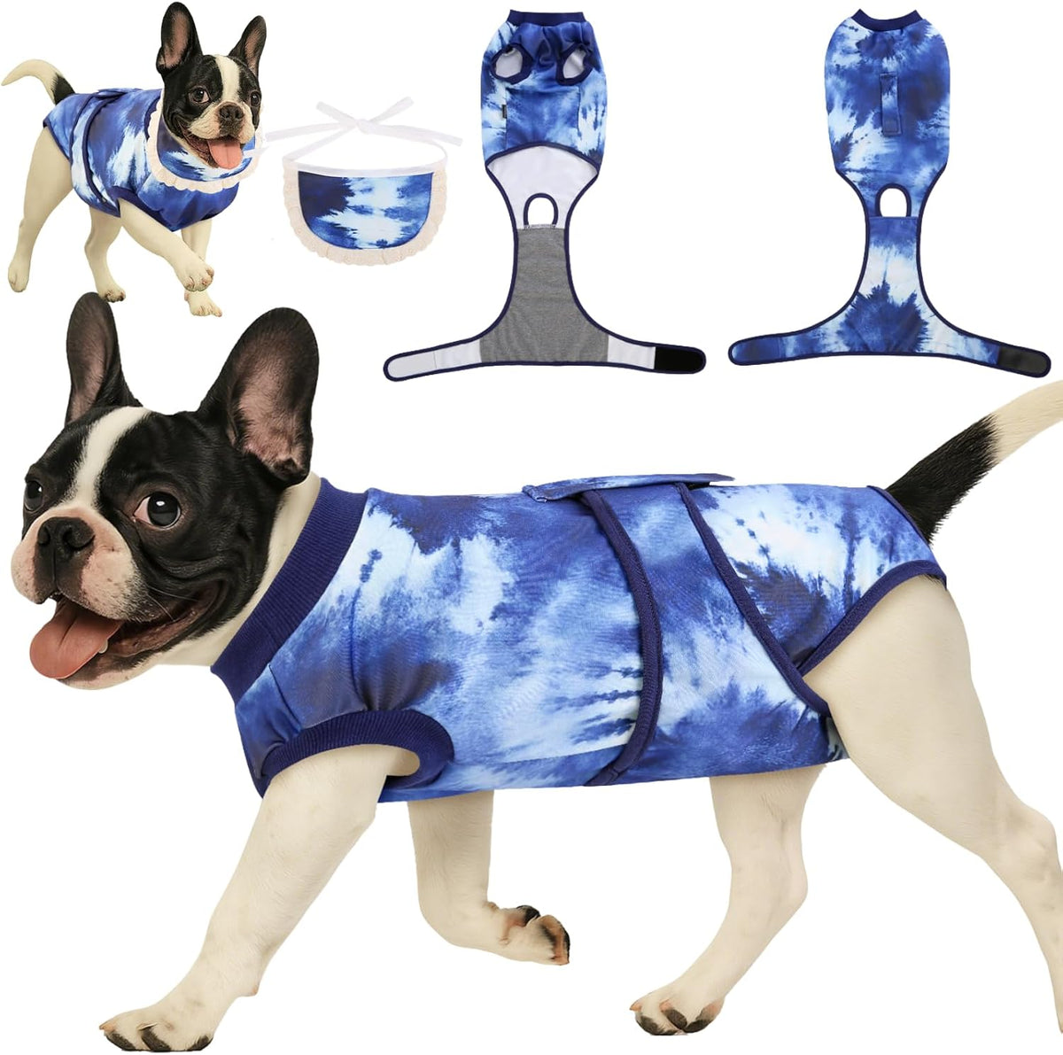 Surgery Recovery Suit for Female Male Dog, Soft Onesie After Spay Neuter, S