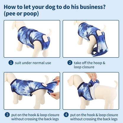 Surgery Recovery Suit for Female Male Dog, Soft Onesie After Spay Neuter, S