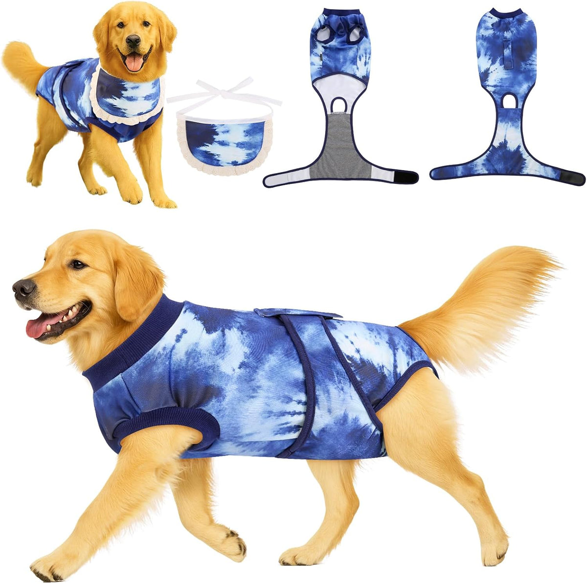 Surgery Recovery Suit for Female Male Dog, Soft Onesie After Spay Neuter, S