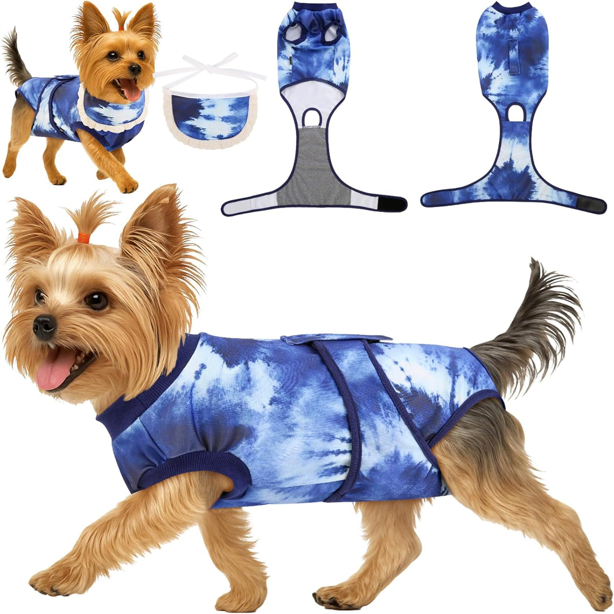 Surgery Recovery Suit for Female Male Dog, Soft Onesie After Spay Neuter, S