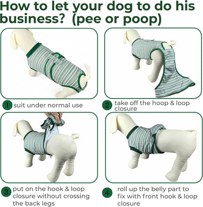 Surgery Recovery Suit for Female Male Dog, Soft Onesie After Spay Neuter, S