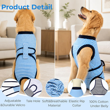 Surgery Recovery Suit for Female Male Dog, Soft Onesie After Spay Neuter, S