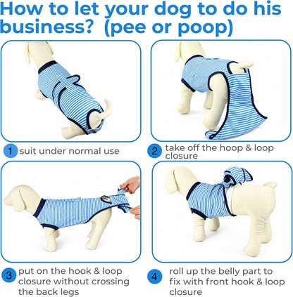 Surgery Recovery Suit for Female Male Dog, Soft Onesie After Spay Neuter, S