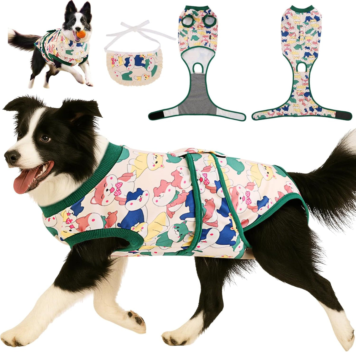 Surgery Recovery Suit for Female Male Dog, Soft Onesie After Spay Neuter, S