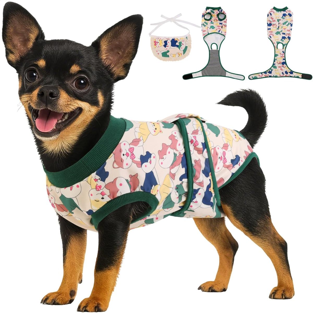 Surgery Recovery Suit for Female Male Dog, Soft Onesie After Spay Neuter, S