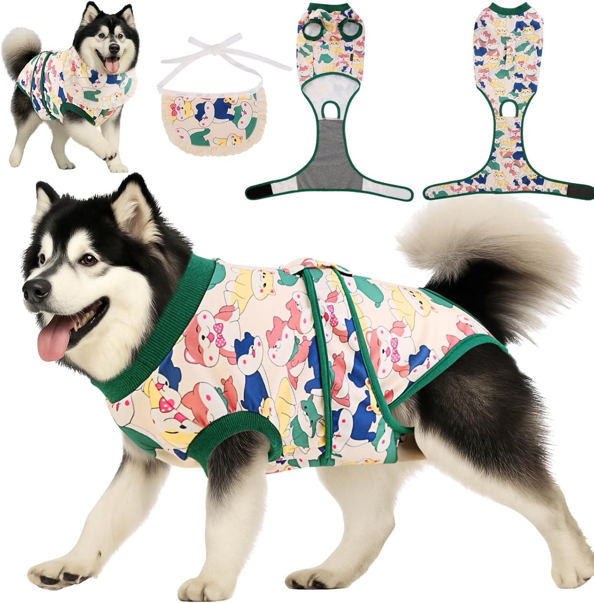 Surgery Recovery Suit for Female Male Dog, Soft Onesie After Spay Neuter, S