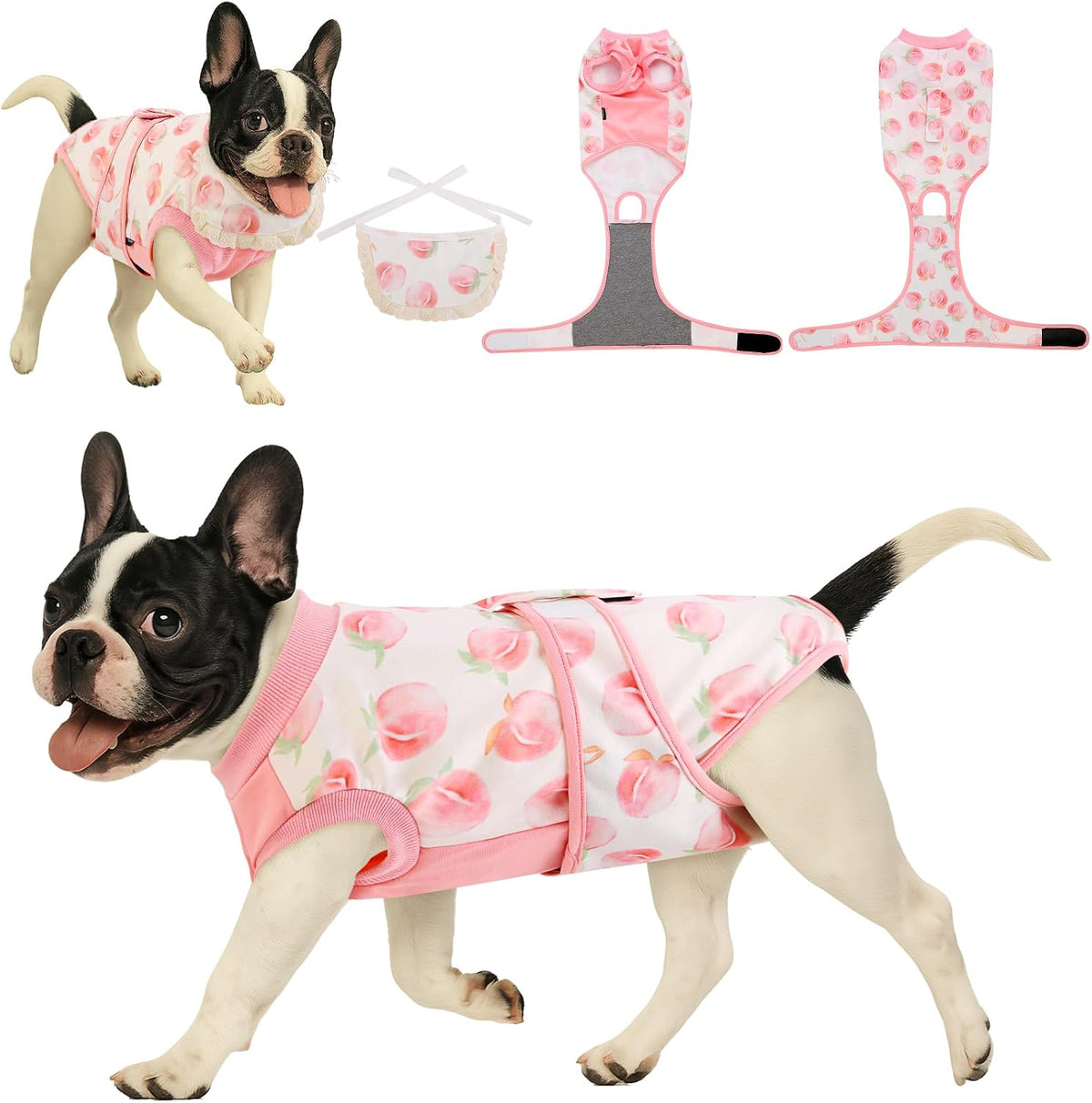 Surgery Recovery Suit for Female Male Dog, Soft Onesie After Spay Neuter, S