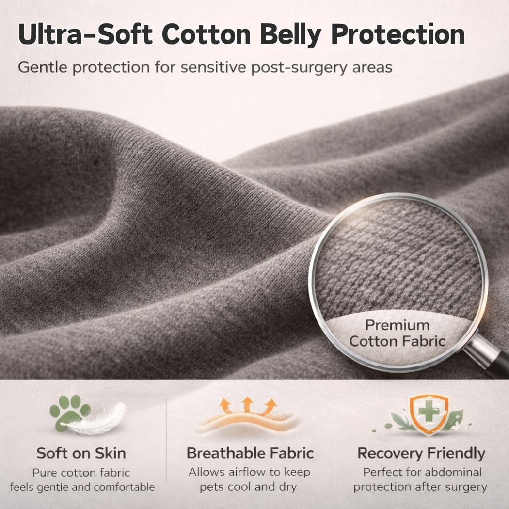 Surgery Recovery Suit for Female Male Dog, Soft Onesie After Spay Neuter, S