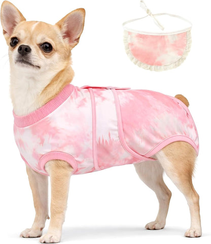 Surgery Recovery Suit for Female Male Dog, Soft Onesie After Spay Neuter, S