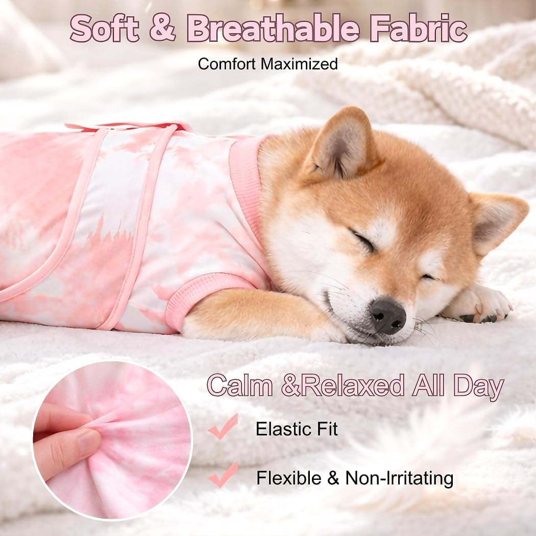 Surgery Recovery Suit for Female Male Dog, Soft Onesie After Spay Neuter, S