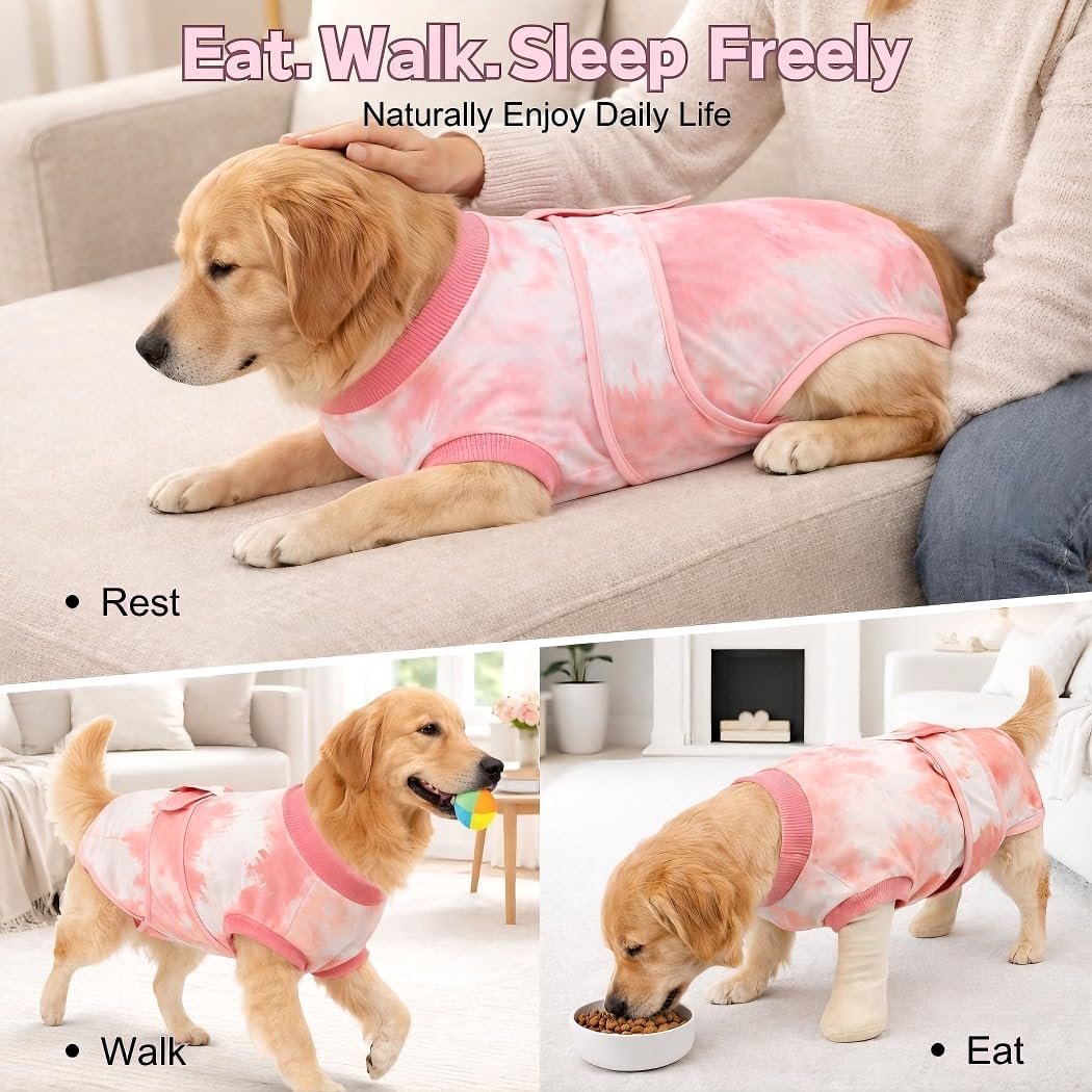 Surgery Recovery Suit for Female Male Dog, Soft Onesie After Spay Neuter, S