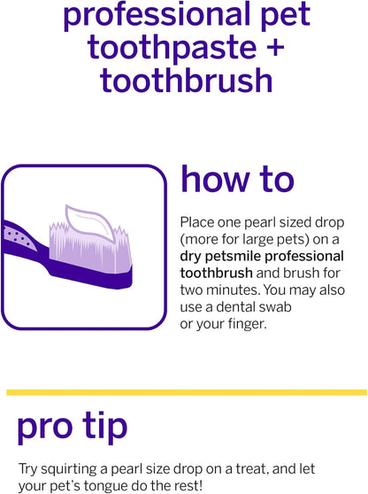 Pet Teeth Brushing Kit, Toothpaste + Brush, London Broil 2.5 Oz