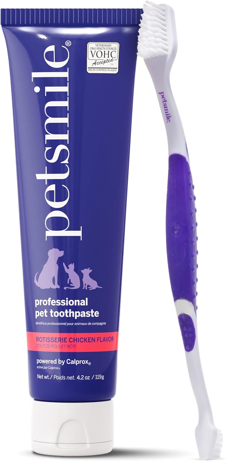 Pet Teeth Brushing Kit, Toothpaste + Brush, London Broil 2.5 Oz