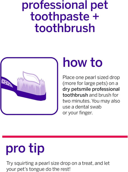 Pet Teeth Brushing Kit, Toothpaste + Brush, London Broil 2.5 Oz