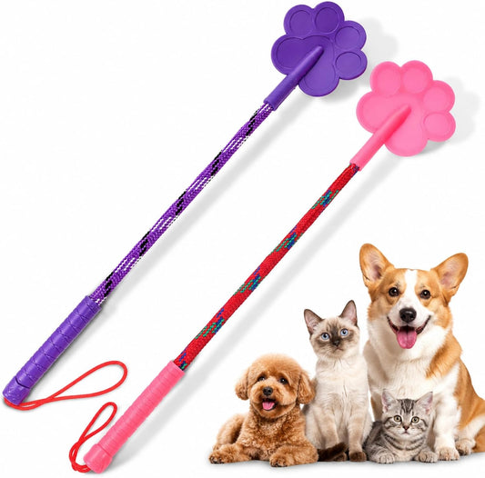 Dog Training Paw Shape Training Stick Tool for Puppy Exercise Flexible Pet for Obedience Bad Behavior Correction Interactive Indoor Outdoor Play 2 pcs