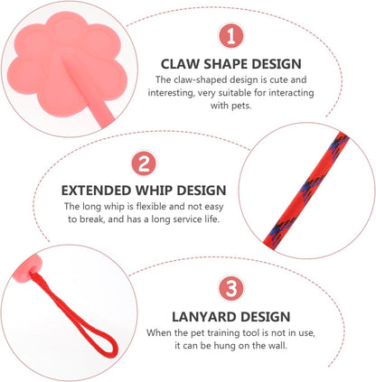 Dog Training Paw Shape Training Stick Tool for Puppy Exercise Flexible Pet for Obedience Bad Behavior Correction Interactive Indoor Outdoor Play 2 pcs
