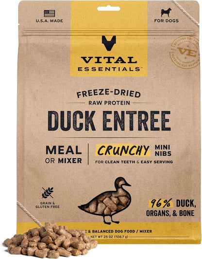 Freeze Dried Dog Food, Beef Mini Nibs, 14 oz Bag