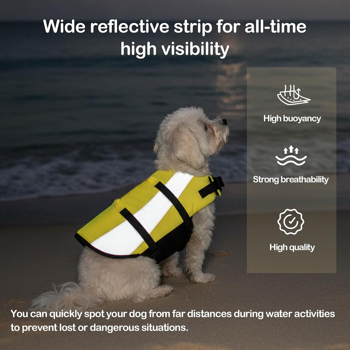Dog Life Jacket，Dog Life Vest,Reflective Safety Vest