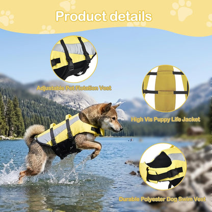 Dog Life Jacket，Dog Life Vest,Reflective Safety Vest