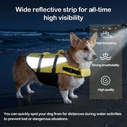 Dog Life Jacket，Dog Life Vest,Reflective Safety Vest