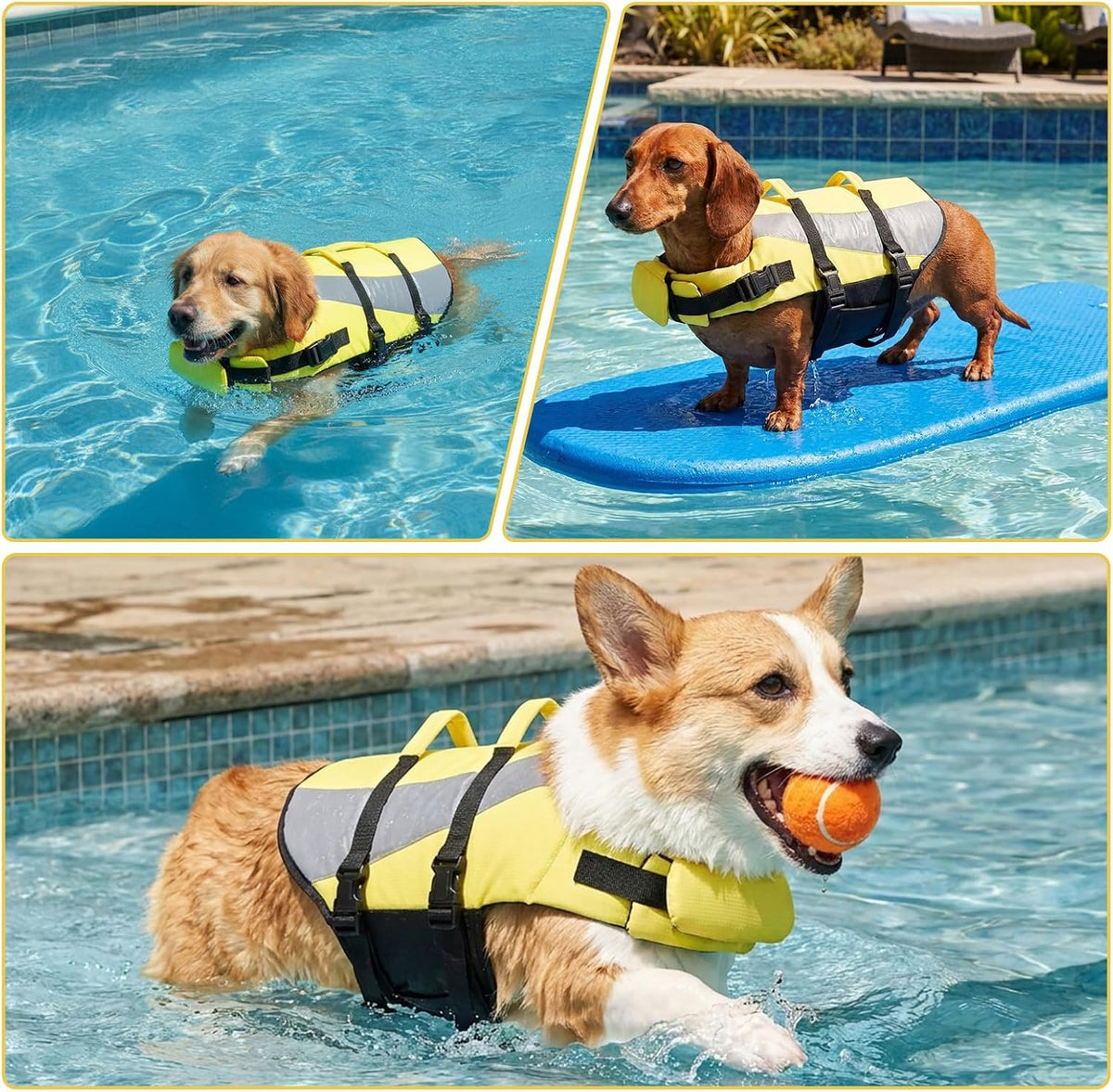 Dog Life Jacket，Dog Life Vest,Reflective Safety Vest