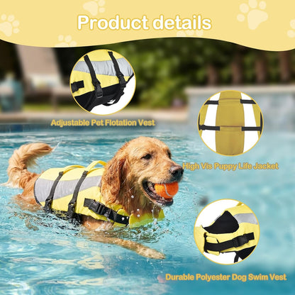 Dog Life Jacket，Dog Life Vest,Reflective Safety Vest