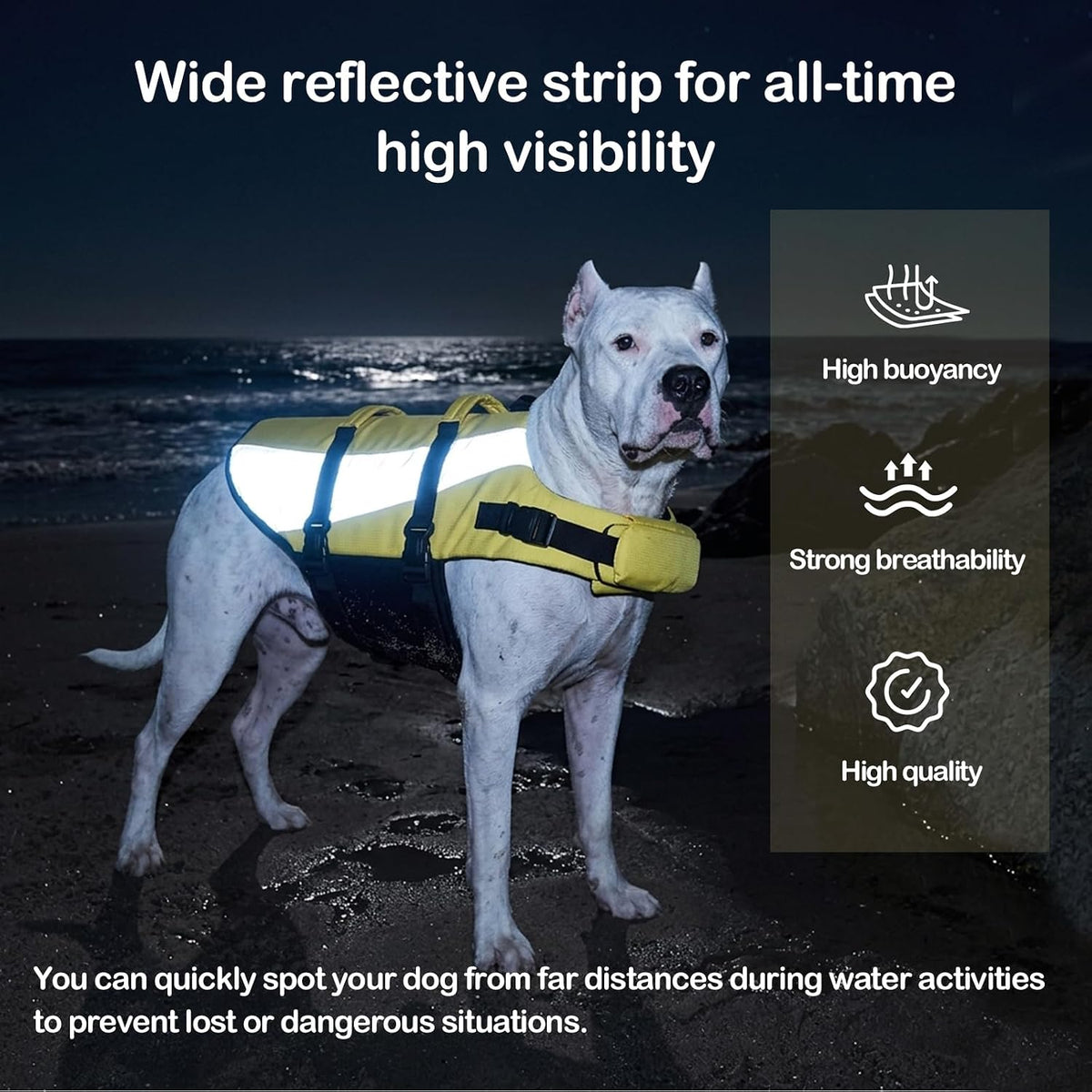 Dog Life Jacket，Dog Life Vest,Reflective Safety Vest