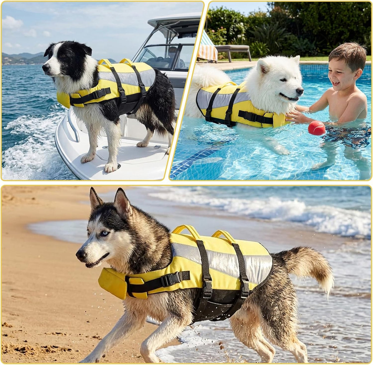 Dog Life Jacket，Dog Life Vest,Reflective Safety Vest
