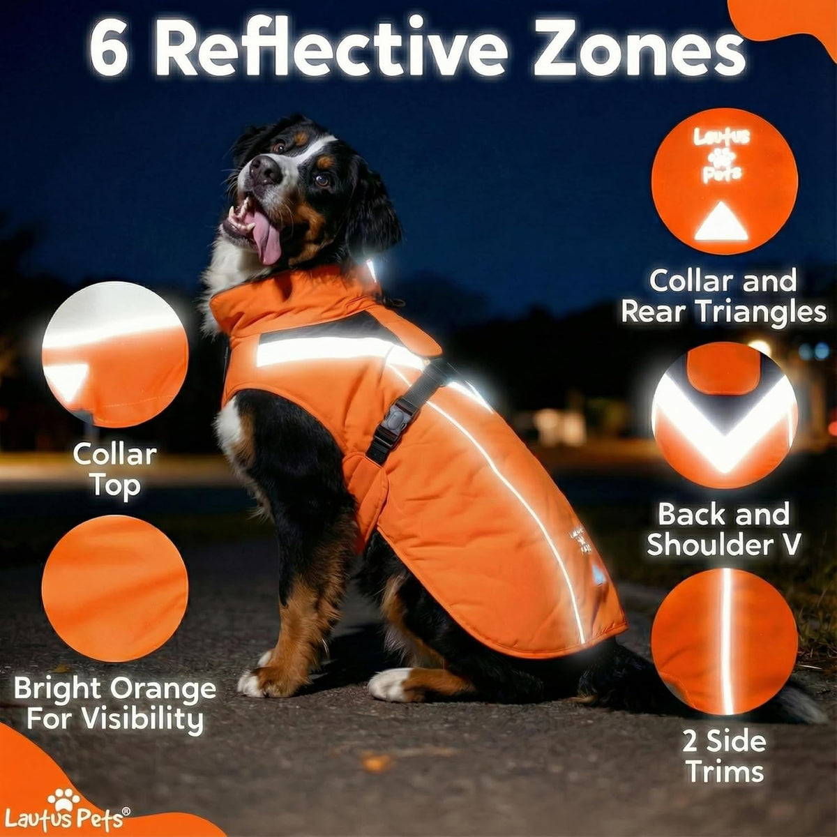Waterproof Dog Rain Coat, Reflective Safety Strips & Leash Hole – Lightweight Adjustable Jacket for Medium Breeds - L, Yellow