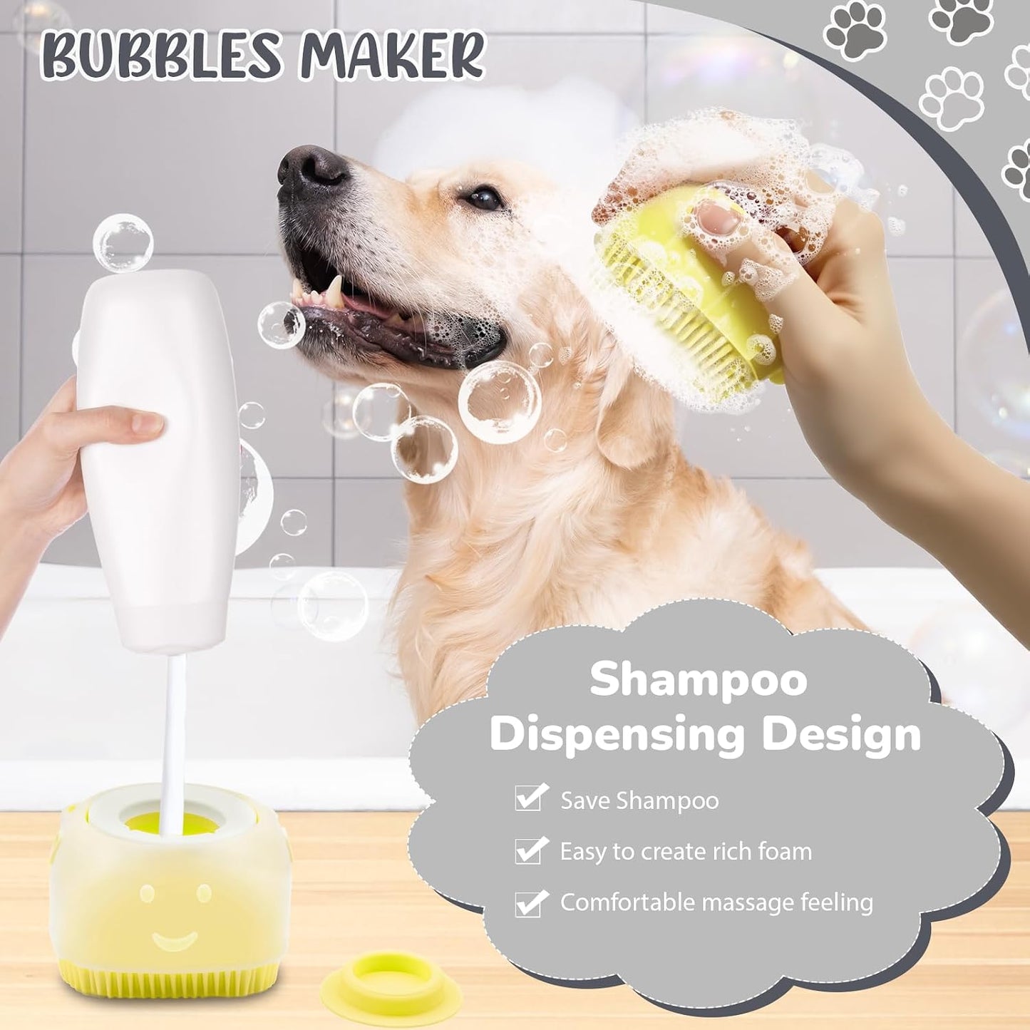Dog Brush & Grooming Kit – 9-Piece Pet Brush & Deshedding Set for Shedding, Bathing, Trimming & Nail Care | Grooming Tools for Dogs & Cats, Includes Comb, Nail Clipper, Scissors, Slicker Brush (Gray)