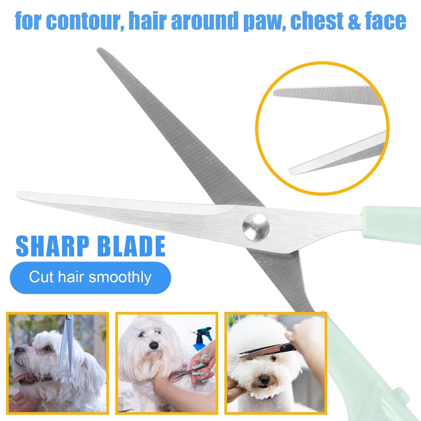 Dog Brush & Grooming Kit – 9-Piece Pet Brush & Deshedding Set for Shedding, Bathing, Trimming & Nail Care | Grooming Tools for Dogs & Cats, Includes Comb, Nail Clipper, Scissors, Slicker Brush (Gray)