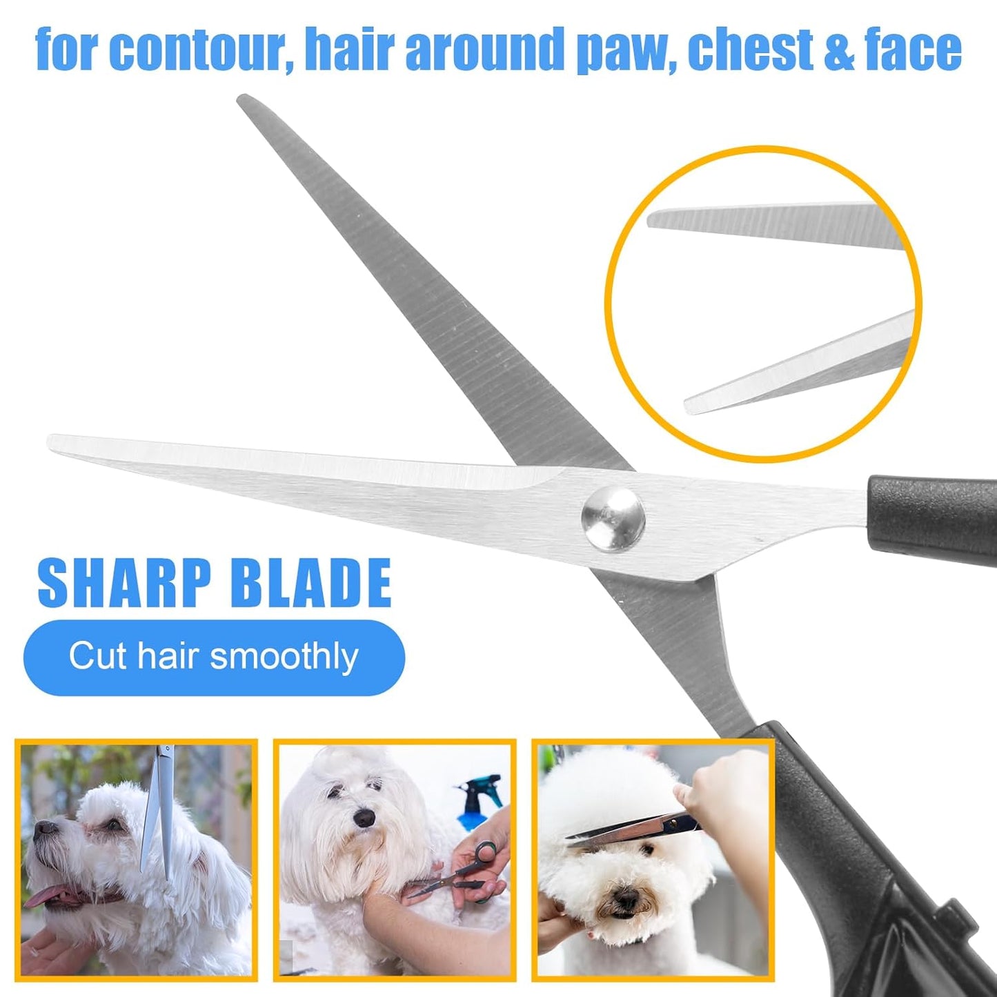 Dog Brush & Grooming Kit – 9-Piece Pet Brush & Deshedding Set for Shedding, Bathing, Trimming & Nail Care | Grooming Tools for Dogs & Cats, Includes Comb, Nail Clipper, Scissors, Slicker Brush (Gray)