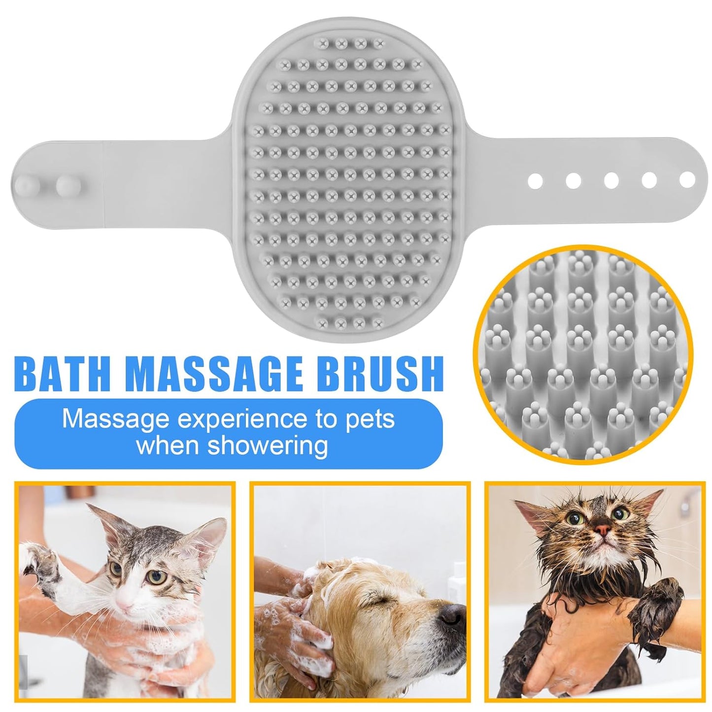 Dog Brush & Grooming Kit – 9-Piece Pet Brush & Deshedding Set for Shedding, Bathing, Trimming & Nail Care | Grooming Tools for Dogs & Cats, Includes Comb, Nail Clipper, Scissors, Slicker Brush (Gray)