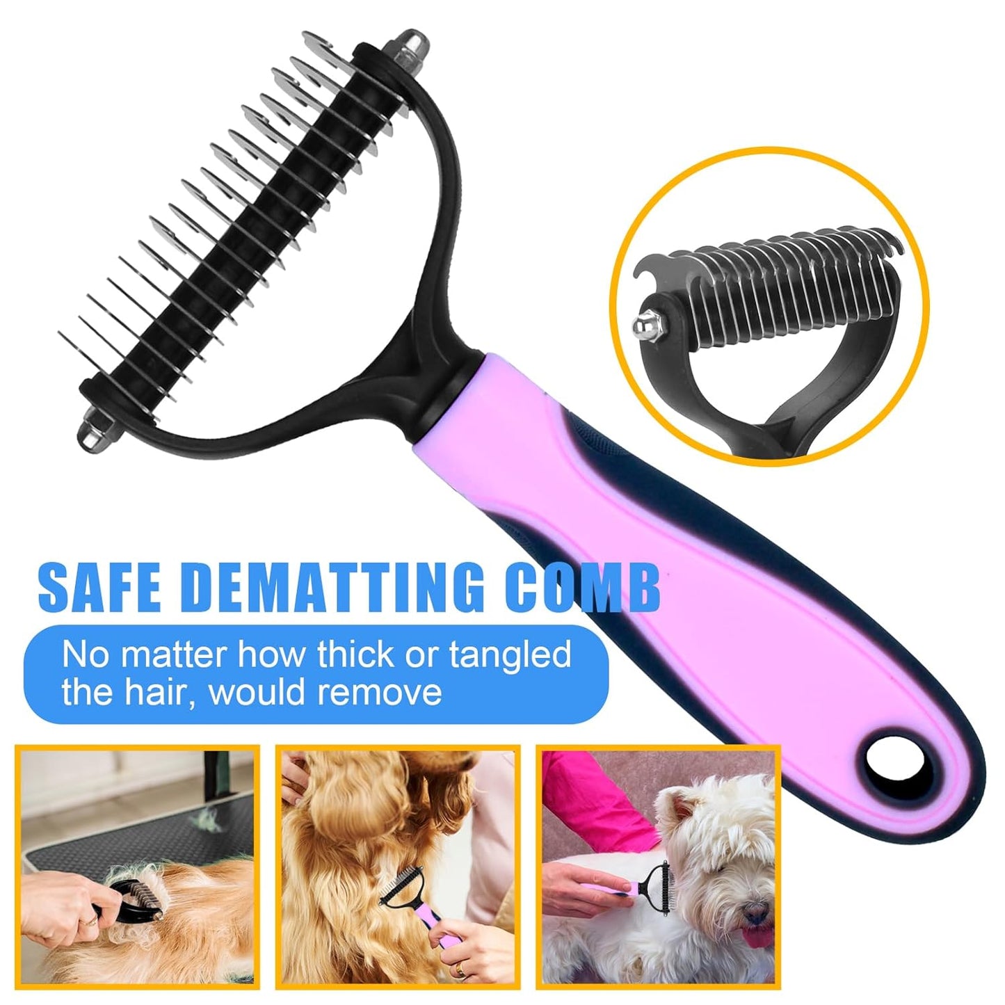 Dog Brush & Grooming Kit – 9-Piece Pet Brush & Deshedding Set for Shedding, Bathing, Trimming & Nail Care | Grooming Tools for Dogs & Cats, Includes Comb, Nail Clipper, Scissors, Slicker Brush (Gray)