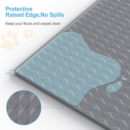 Pee Pad Holder for Dogs,Silicone Dog Puppy Pad Holder, 24 x 24 No Spill Raised Lip High Edge,Portable, Leak-Proof Mat Holder for Dog Training Pads,Square Potty Trays for Home Floor Protection