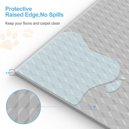 Pee Pad Holder for Dogs,Silicone Dog Puppy Pad Holder, 24 x 24 No Spill Raised Lip High Edge,Portable, Leak-Proof Mat Holder for Dog Training Pads,Square Potty Trays for Home Floor Protection
