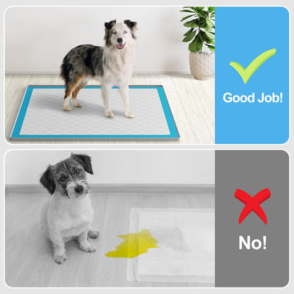 Pee Pad Holder for Dogs,Silicone Dog Puppy Pad Holder, 24 x 24 No Spill Raised Lip High Edge,Portable, Leak-Proof Mat Holder for Dog Training Pads,Square Potty Trays for Home Floor Protection