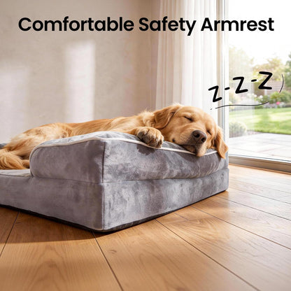 Orthopedic Extra Large Dog Bed Couch, Memory Foam, 44-inch (Gray)